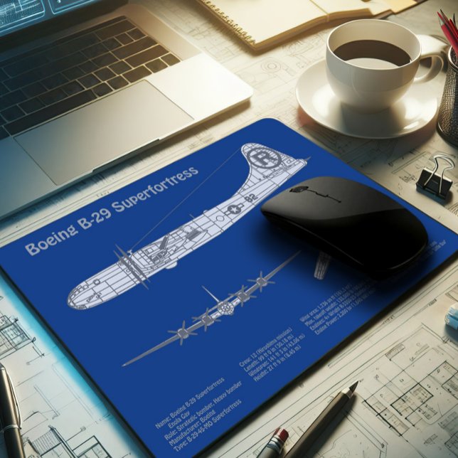 B-29 Superfortress - Flugzeugkonzepte ABD Mousepad (Von Creator hochgeladen)