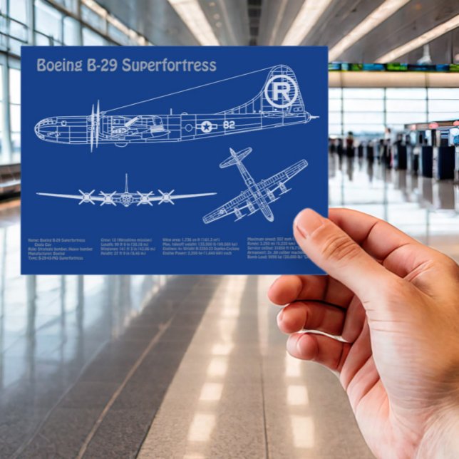 B-29 Superfortress - Flugzeugkonzepte AD Postkarte (Von Creator hochgeladen)