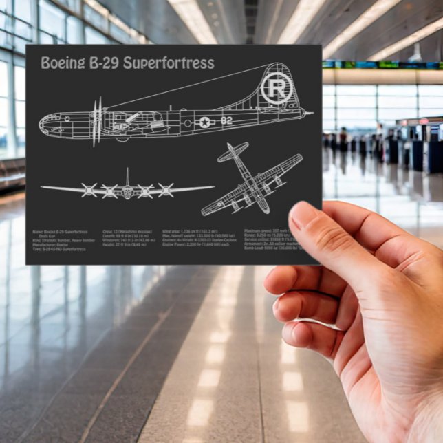 B-29 Superfortress - Flugzeugkonzepte PD Postkarte (Von Creator hochgeladen)