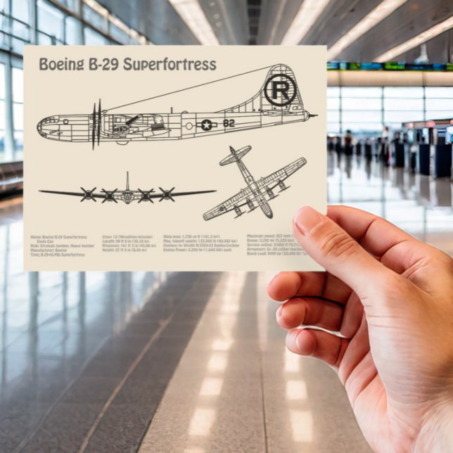 B-29 Superfortress - Flugzeugkonzepte SD Postkarte (Von Creator hochgeladen)