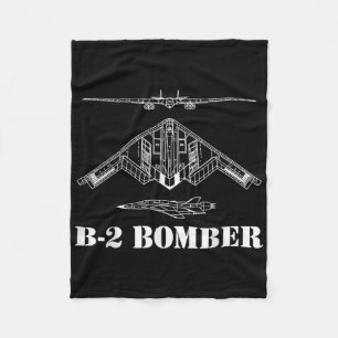B-2-Bomber-Flugzeug-Schaltplan Militär-Stealth-Bom Fleecedecke
