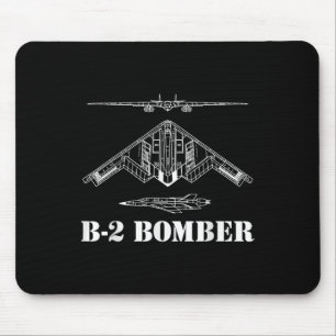 B-2-Bomber-Flugzeug-Schaltplan Militär-Tarnkappenb Mousepad