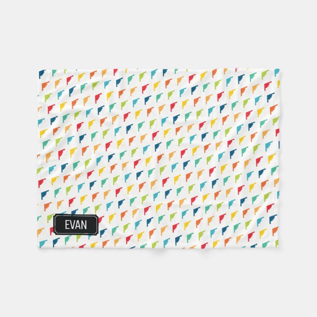 B-2 Spirit Stealth Bomber Individuelle Name Baby B Fleecedecke (Vorderseite (Horizontal))