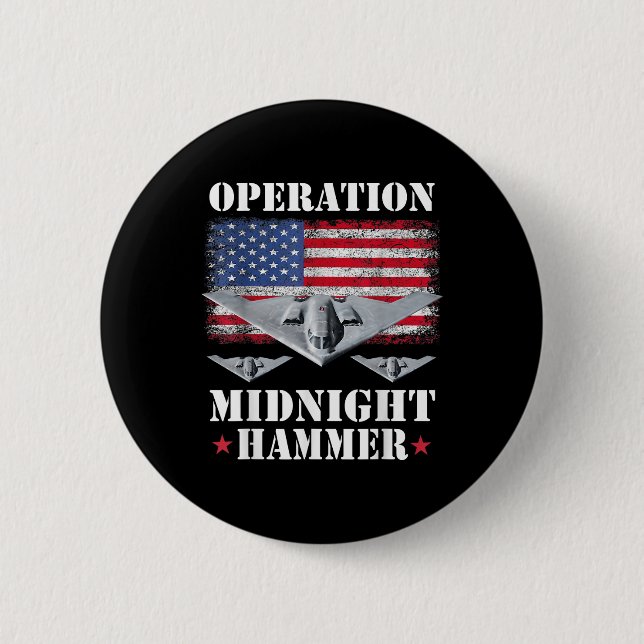 B-2-Tarnkappen-Jet-Shirt Operation Midnight Hammer Button (Vorderseite)