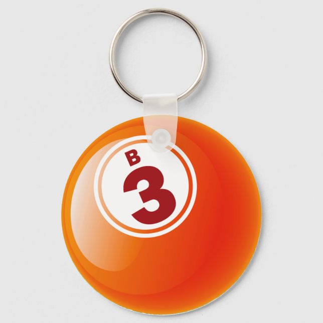 B 3 BINGO BALL SCHLÜSSELANHÄNGER (Vorderseite)