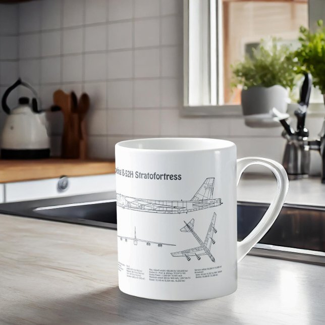B-52 Stratofestress - Flugzeugkonzepte BD Kaffeetasse (Von Creator hochgeladen)