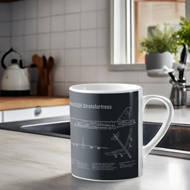 B-52 Stratofestress - Flugzeugkonzepte PD Kaffeetasse (Von Creator hochgeladen)