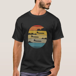 B-52 Stratofestress Silhouette Retro Sunset Airpla T-Shirt