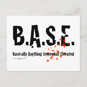 B.A.S.E. Jumping Skydiver Postkarte