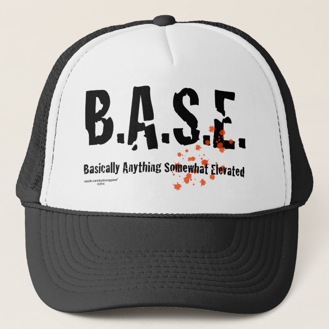 B.A.S.E. Springender Skydiver Truckerkappe (Vorderseite)