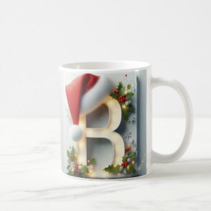 B Anfangsbuchstabe Weihnachtsbecher – Festliches B Kaffeetasse
