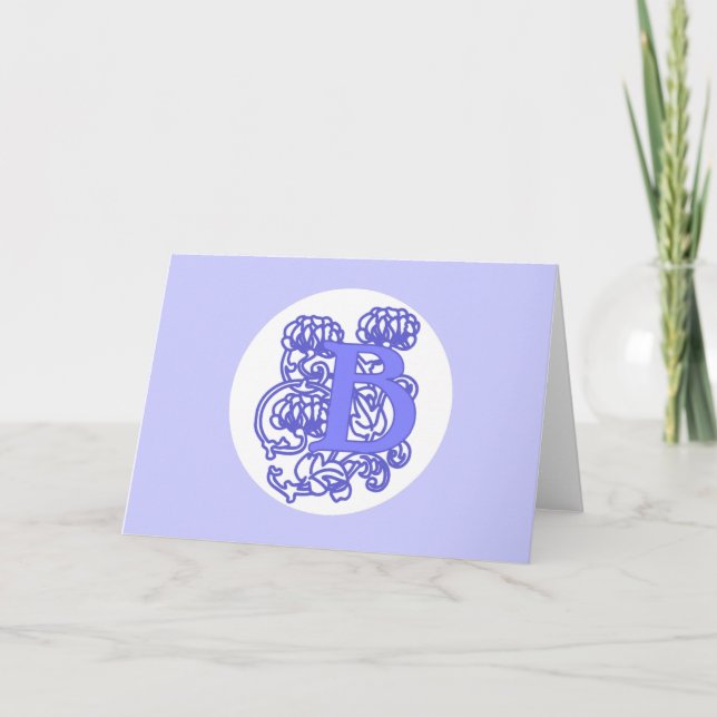 "B" Art Nouveau Floral Monogram (Vorderseite)