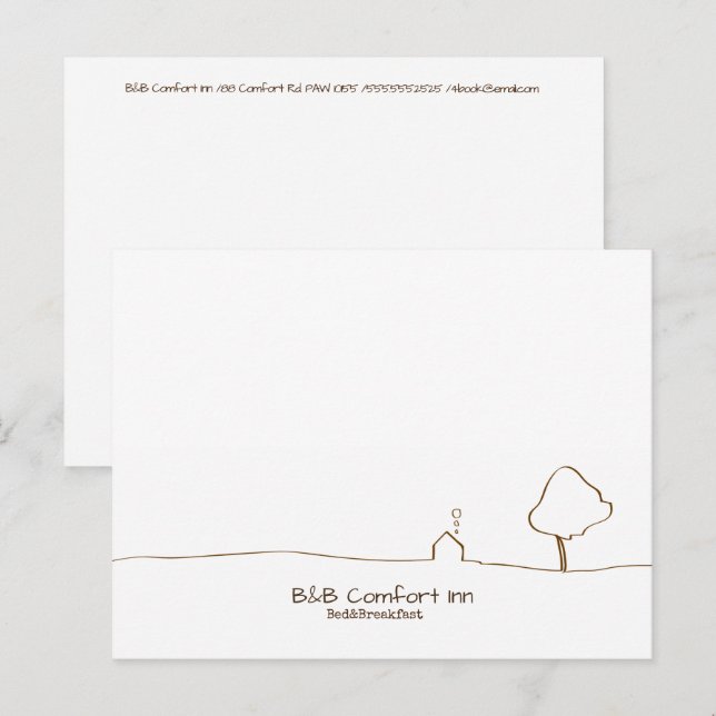 B&B Comfort Inn Postkarte (Vorne/Hinten)