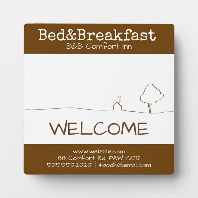 B&B Comfort Inn willkommen Fotoplatte (Vorderseite)