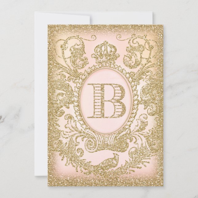 "B" Babydusche Einladung (Vorderseite)