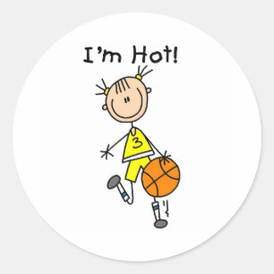 B-Ball, ich bin heiß Runder Aufkleber