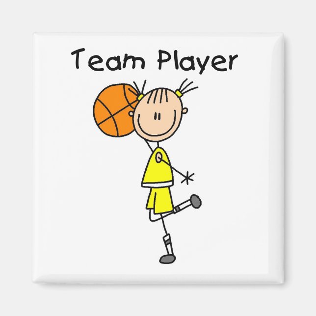 B-Ball Team Player Tshirts und Geschenke Magnet (Vorne)