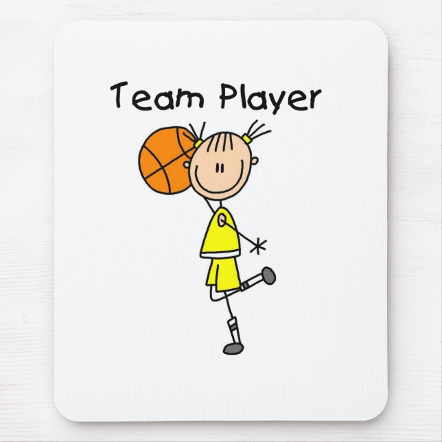 B-Ball-Team-Spielerin Mousepad (Vorne)