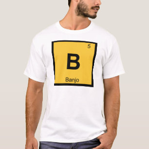 B - Banjo-Musik Chemie Periodensystem-Symbol T-Shirt