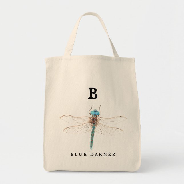 ‚B‘ Blue Darner Tragetasche (Vorne)