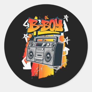 B-boy Angesagt-hop-Break-Tanz Runder Aufkleber
