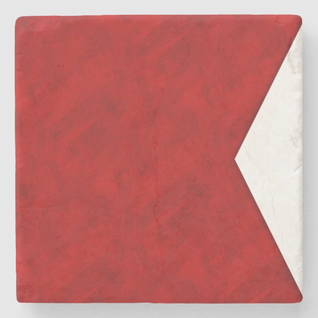 B Bravo Wasserfarbe Wasserzeichen Seefahrtzeiche Steinuntersetzer (Vorderseite)