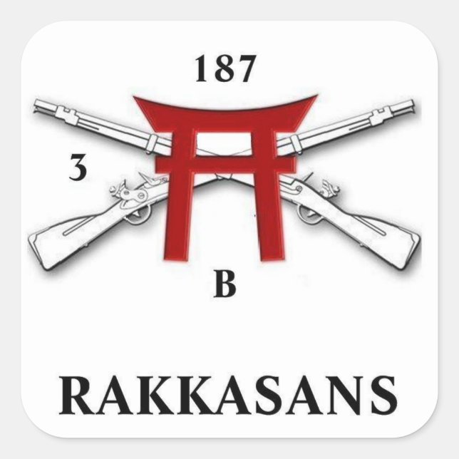 B Co 3rd Bn 187th Infantry Stickers (Devant)