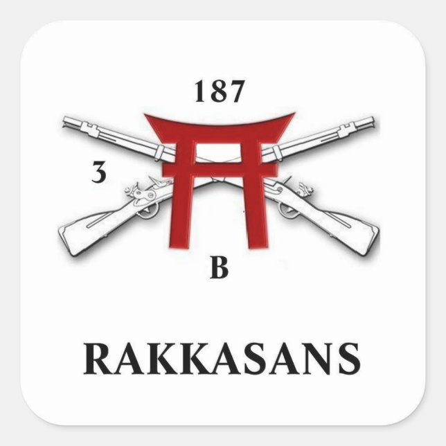 B Co 3rd Bn 187th Infantry Stickers (Devant)