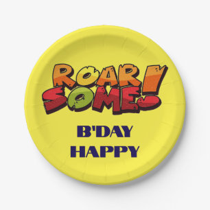 „B’Day Happy“ Runde Pappteller
