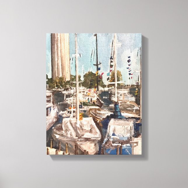 B Dock, in die Bucht legen Leinwanddruck (Vorderseite)