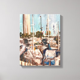 B Dock, setzen in Bay Painting von Therese Kramer Leinwanddruck