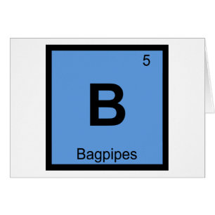 B - Dudelsack Musik Chemie Periodensystem Symbol