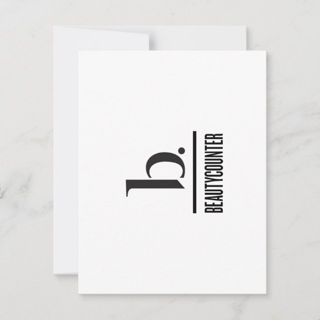 b est pour Beautycompteur Carte de remerciements (Devant)