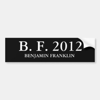 B.F. 2012, BENJAMIN FRANKLIN AUTOAUFKLEBER