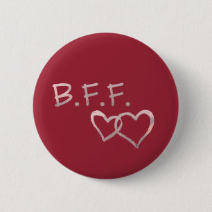B F F mit verbundenen Herzen Button