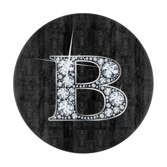 B Falsch-"Diamond" Monogram Schneidebrett (Vorderseite)