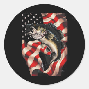 B. Fang der amerikanischen Flagge am 4. Juli für F Runder Aufkleber