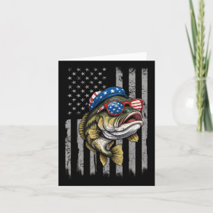 B Fisch 4. Juli US Flag Patriotische Fische Fisch Karte