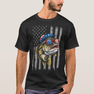 B Fisch 4. Juli US Flag Patriotische Fische Fisch T-Shirt