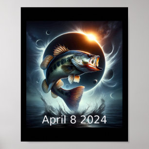 B Fisch Solar Eclipse 8. April 2024 Poster