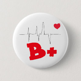 B+ Flippiger Blutgruppe-Herzfrequenz-Knopf Button