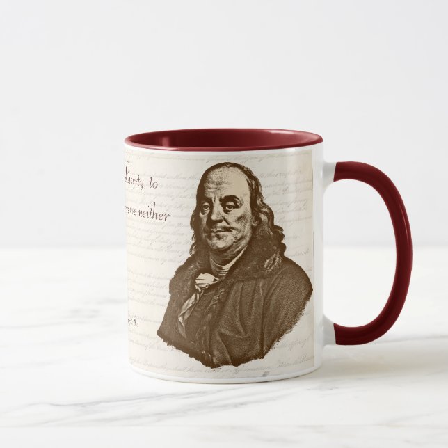 B. Franklin: Freiheit u. Sicherheit - Tasse #2 (Rechts)