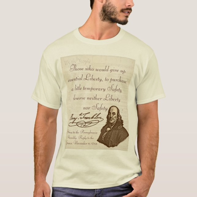 B. Franklin : Liberté et sécurité - T-shirt #1 (Devant)