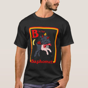 B für Baphomet Satanisch Niedlich Teufel Retro Vin T-Shirt