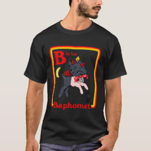 B für Baphomet Satanisch Niedlich Teufel Retro Vin T-Shirt