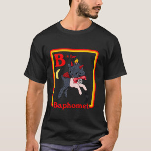 B für Baphomet Satanisch Süßer Teufel Retro Vintag T-Shirt