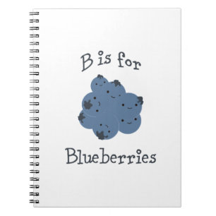 B für Blaubeeren Notizblock