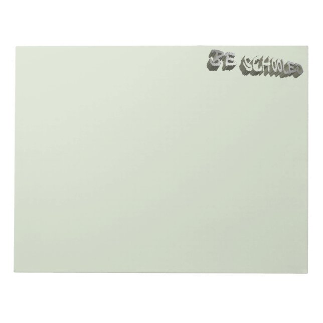 B. Grauweiß Notizblock (Vorderseite)