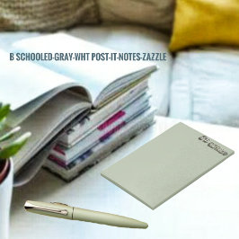 B. Grauweiß Post-it Klebezettel