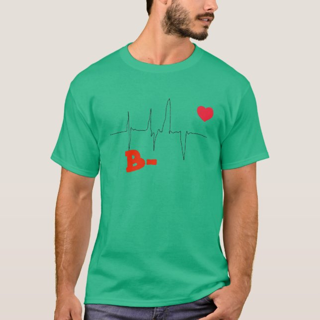 B- Herzfrequenz nach Funky Blood T-Shirt (Vorderseite)